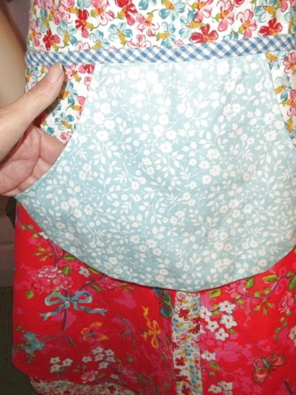 Vtg Coquette Tradwife Pinafore Apron Dress Tie Back Halter Pockets Cottagecore